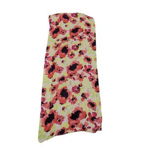 Long Floral Multicolored Scarf  - New without Tags or Labels 1008